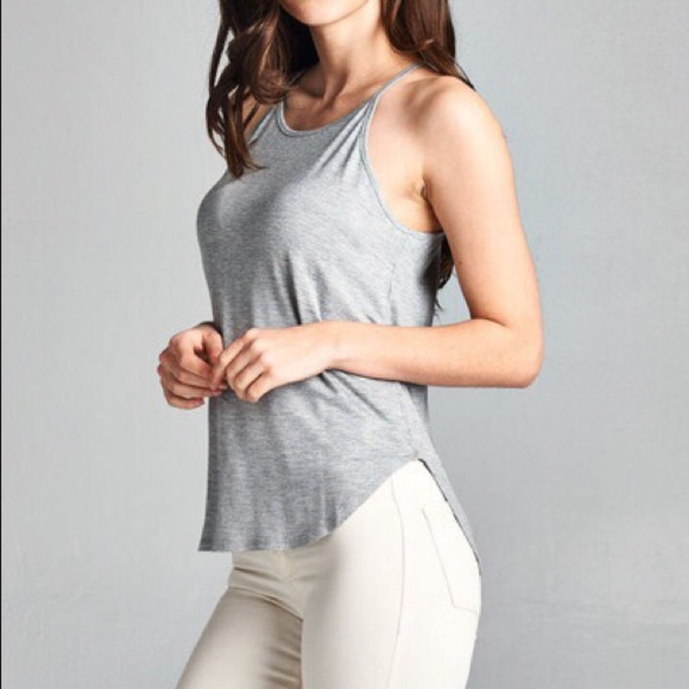 FINAL❎ NWOT Super Soft Gray Basic Top - Picture 2 of 8